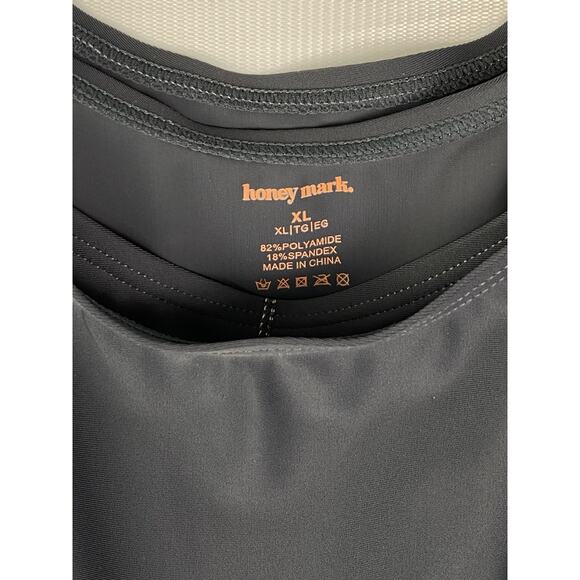 Honey Mark XL Black Swim Romper NWT Beach To Lunch Quick Dry - Picture 4 of 5